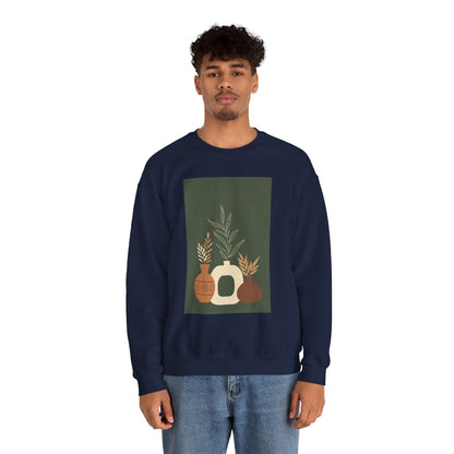 Fall-Inspired Botanical Crewneck Sweatshirt, Cozy Sweatshirt for Women, Warm Unisex Sweater, Autumn Gift,  Plant Lover Apparel