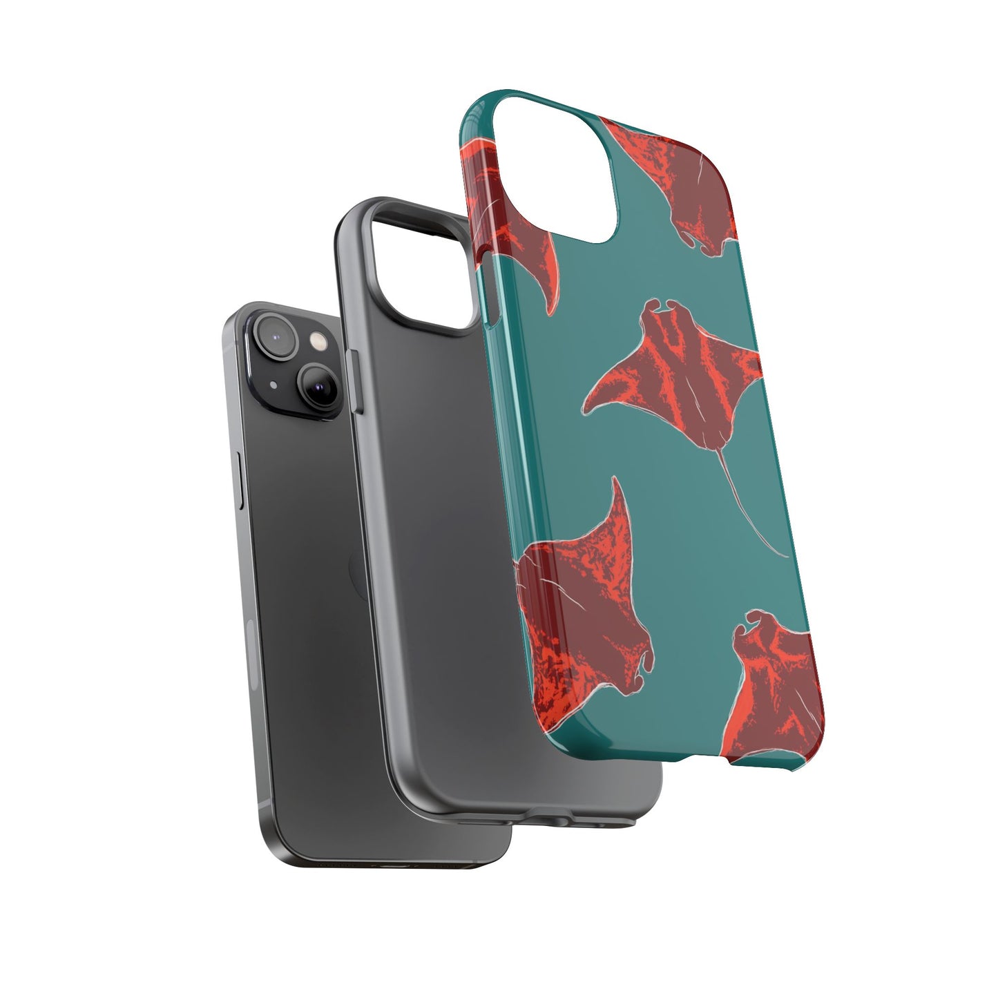 Manta Ray Phone Case, Tropical Phone Cover, Ocean Vibe Accessories, Summer Gift Idea, Marine Animal Merchandise