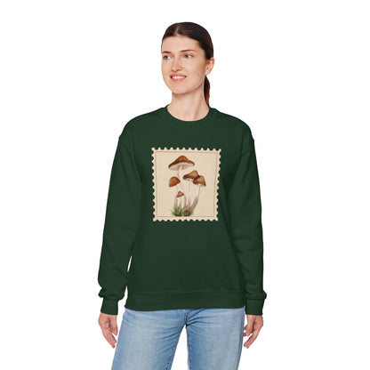 Mushroom Vibes Unisex Crewneck Sweatshirt - Cozy Fashion, Nature Lover Gift, Fall Outfit, Eco-Friendly Style, Perfect for Autumn, Artsy Sweatshirts, Premium, Nature-inspired Crewnecks