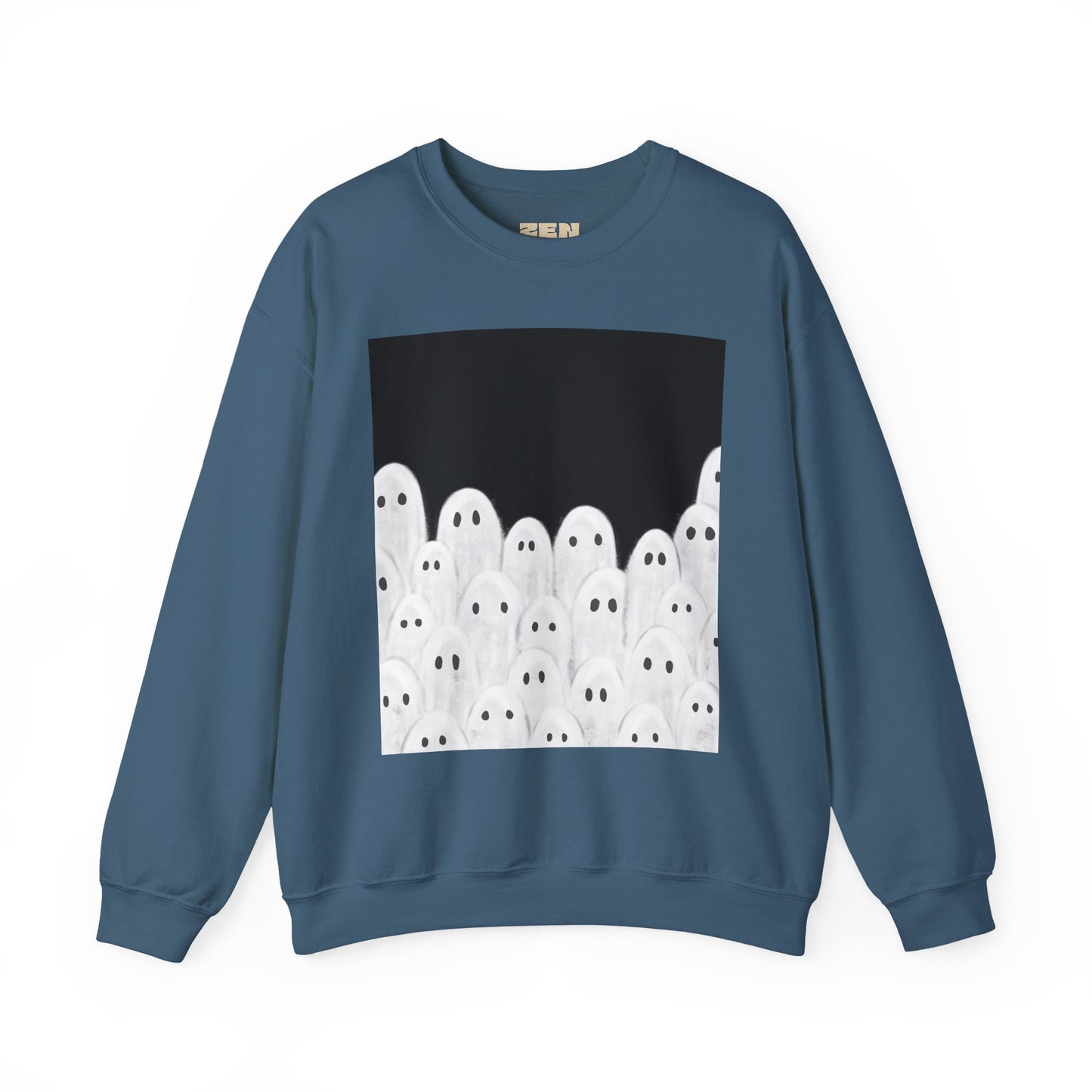 Painted Ghosts Crewneck | Cozy Sweatshirt, Perfect for Halloween, Fall, and Spooky Season