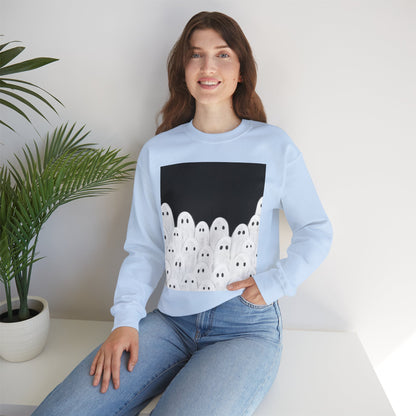 Painted Ghosts Crewneck | Cozy Sweatshirt, Perfect for Halloween, Fall, and Spooky Season
