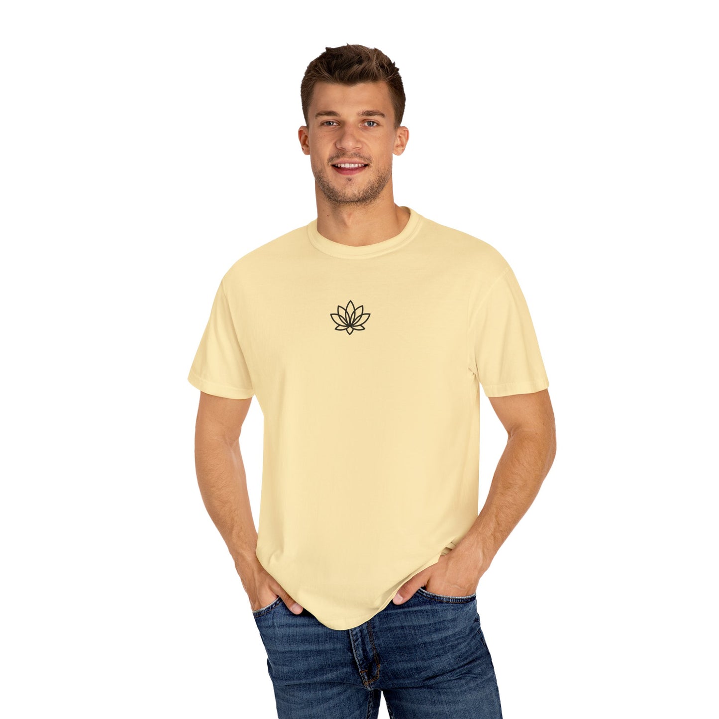Lotus Bloom Unisex T-shirt, Soft Cotton Tee, Spiritual Gift, Meditation Wear, Casual Daily Outfit, Nature Lover Apparel