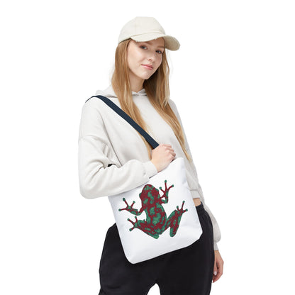 Frog Art Tote Bag, Eco-Friendly Shopping Bag, Nature Lover Gift, Stylish Reusable Tote, Unique Animal Print Purse