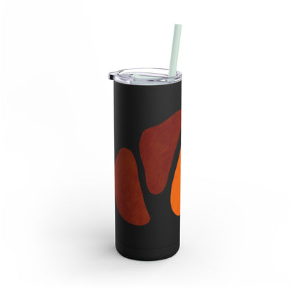 Modern Abstract Skinny Tumbler with Straws, Trendy Drinkware for Stylish Hydration, Ideal for Gifts, Home, and Parties