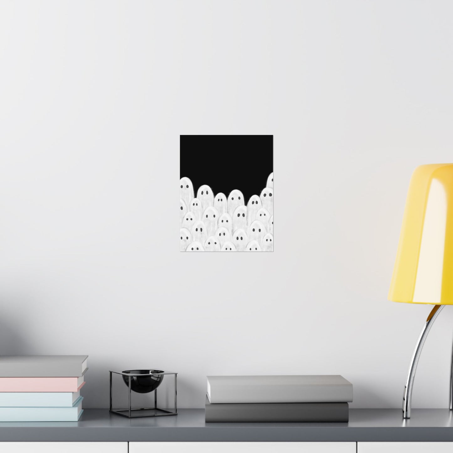 Painted Ghosts Art, Ghostly Matte Vertical Posters, Halloween Decor, Cute Wall Art, Spooky Home Decoration, Kids Room, Ghost Theme, Spooky Season, Perfect for Fall
