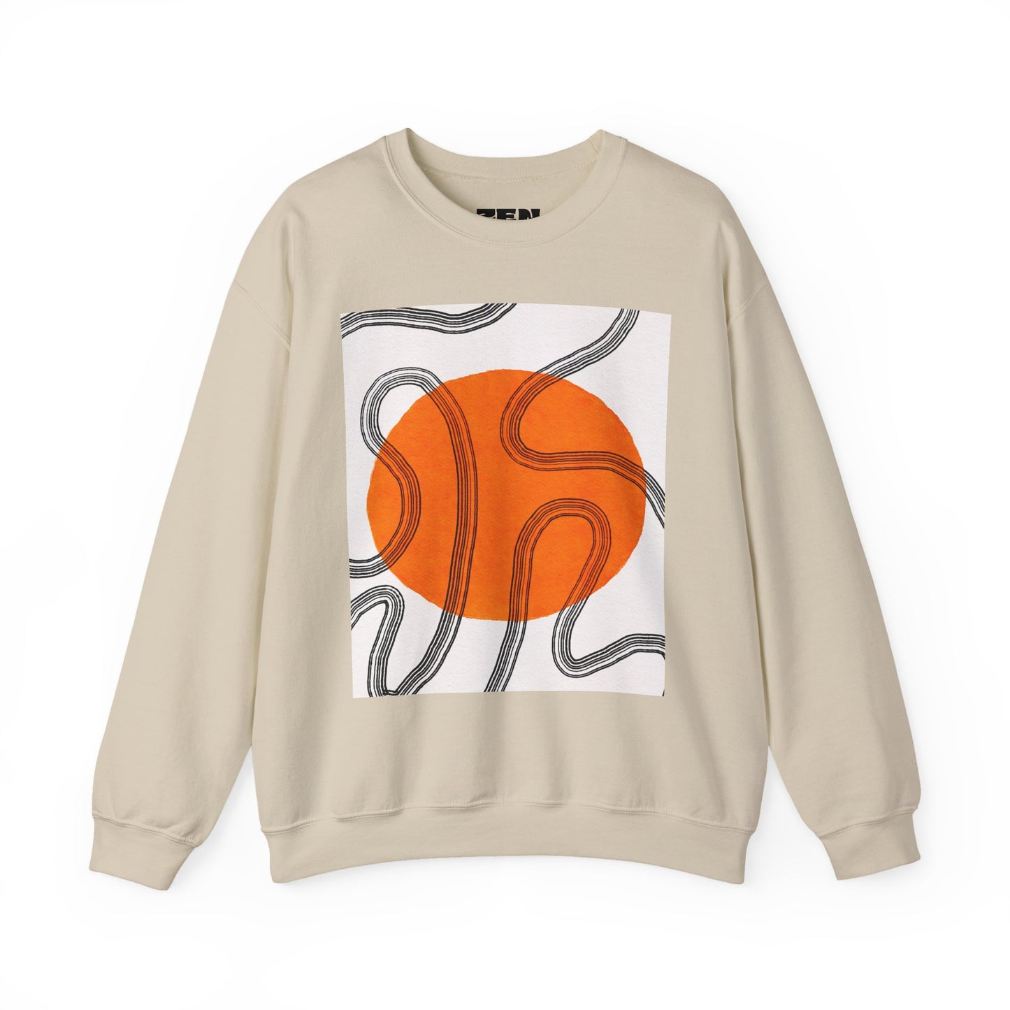 Retro Abstract Art Crewneck Sweatshirt, Cozy Graphic Pullover, Unisex Casualwear, Perfect Gift for Art Lovers, Fall Fashion Essential, Gift for Him, Gift for Her