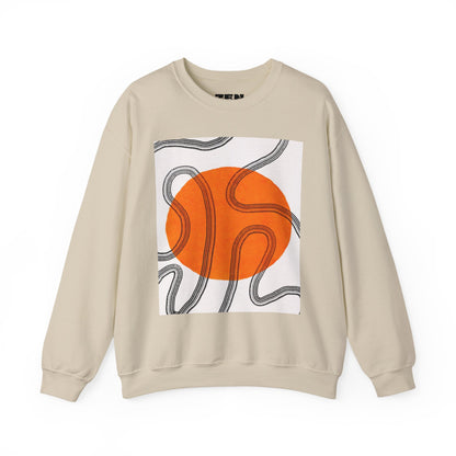 Retro Abstract Art Crewneck Sweatshirt, Cozy Graphic Pullover, Unisex Casualwear, Perfect Gift for Art Lovers, Fall Fashion Essential, Gift for Him, Gift for Her