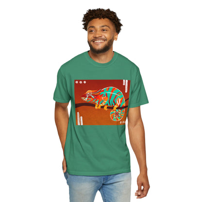 Vibrant Chameleon T-Shirt | Eco-friendly Fashion Tee, Unisex Graphic Tee, Animal Lover Shirt, Gift for Nature Enthusiasts