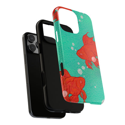 Vibrant Goldfish Phone Case, Colorful iPhone Cover, Ocean Vibe Accessory, Unique Gift for Fish Lovers, Cute Phone Cases
