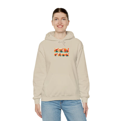 Vibrant Unisex Hoodie with Zen Frog and Snake Design, Cool Gift for Nature Lovers, Casual Wear for All Occasions, Gift for Her, Cool Hoodies