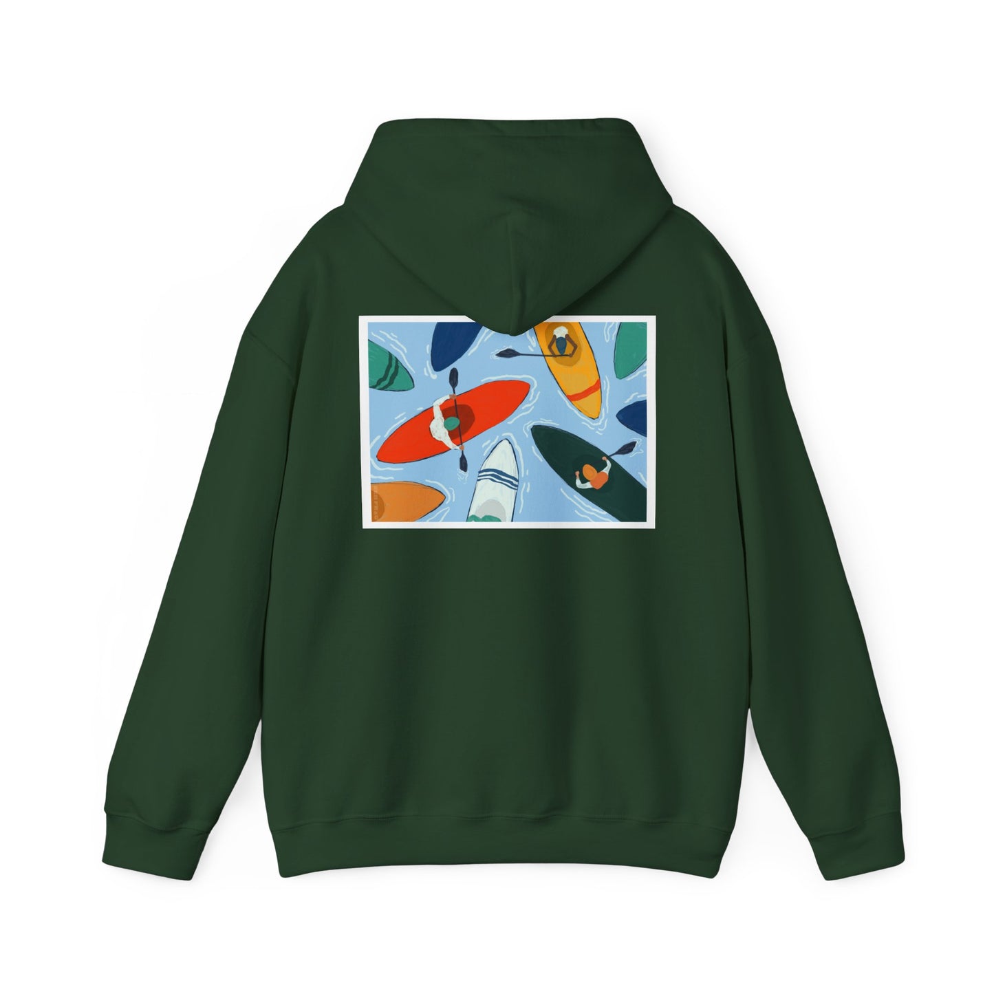 Serene Adventure Hoodie with Lotus Design, Eco-Friendly Sweatshirt for Outdoors, Yoga, Surfing, Beach Days, Mindfulness, Gift for Her, Gift for Him, Kayak Sweatshirt, Outdoor Designs
