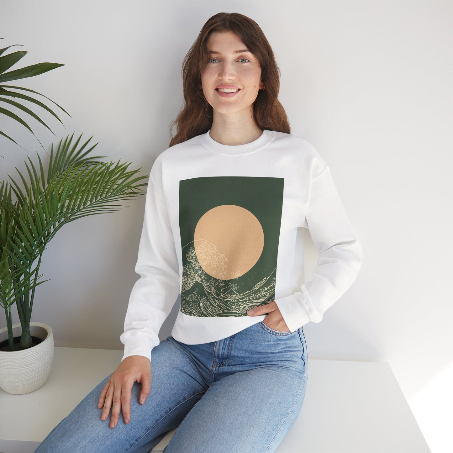 Nature-Inspired Unisex Crewneck Sweatshirt, Cozy Casual Wear, Gift for Outdoor Lovers, Perfect for Fall and Winter