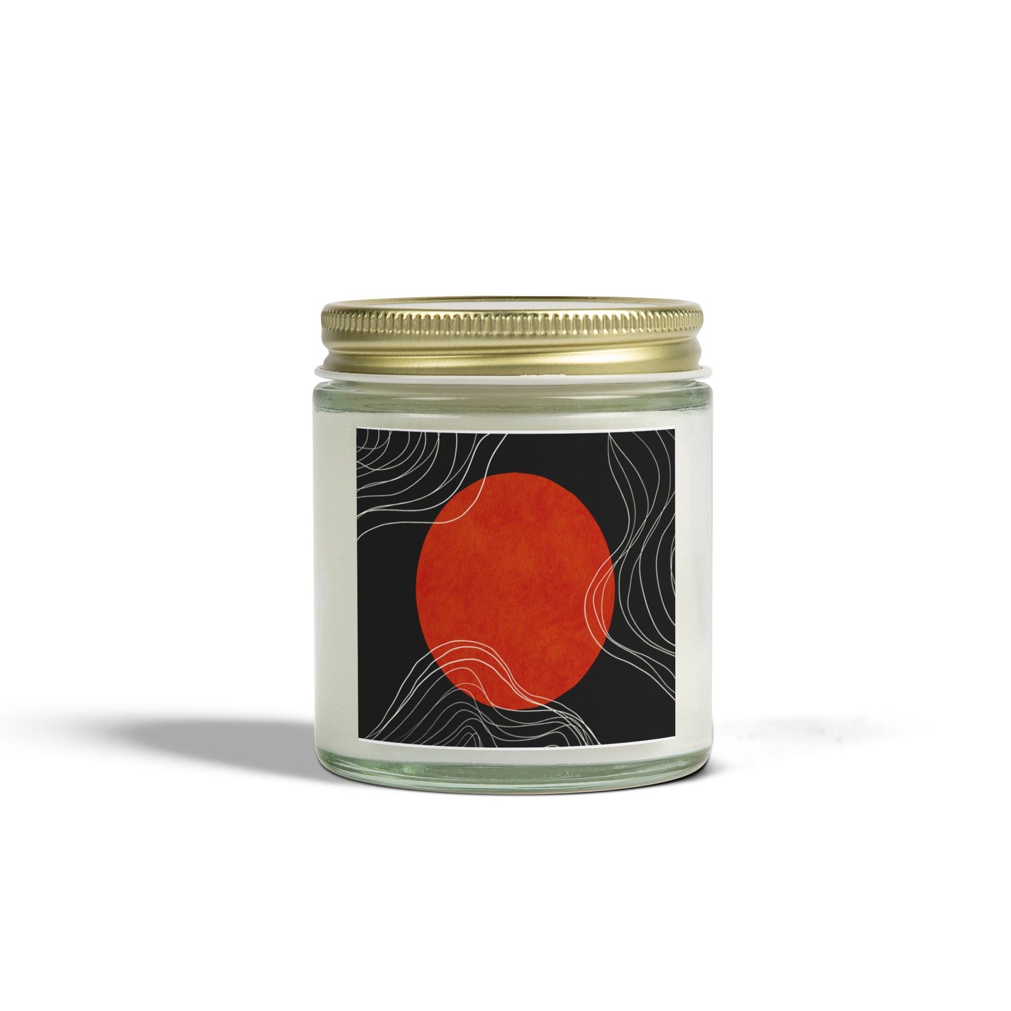Artistic Scented Candle - Coconut Apricot Wax, Abstract Home Decor, Relaxation Gift, Aromatherapy, Modern Candle Holder