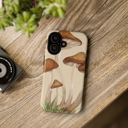 Mushroom Phone Case - Nature Lover, Eco-Friendly Gift, Cute Cell Phone Cover, Aesthetic Tech Accessory, Unique Fall Decor, Artsy Phone Cases, Cute, Gift for Her, Nature-inspired Designs, Durable Cases