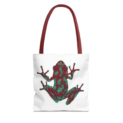 Frog Art Tote Bag, Eco-Friendly Shopping Bag, Nature Lover Gift, Stylish Reusable Tote, Unique Animal Print Purse