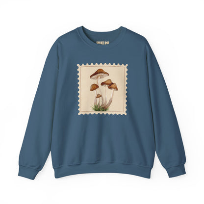 Mushroom Vibes Unisex Crewneck Sweatshirt - Cozy Fashion, Nature Lover Gift, Fall Outfit, Eco-Friendly Style, Perfect for Autumn, Artsy Sweatshirts, Premium, Nature-inspired Crewnecks