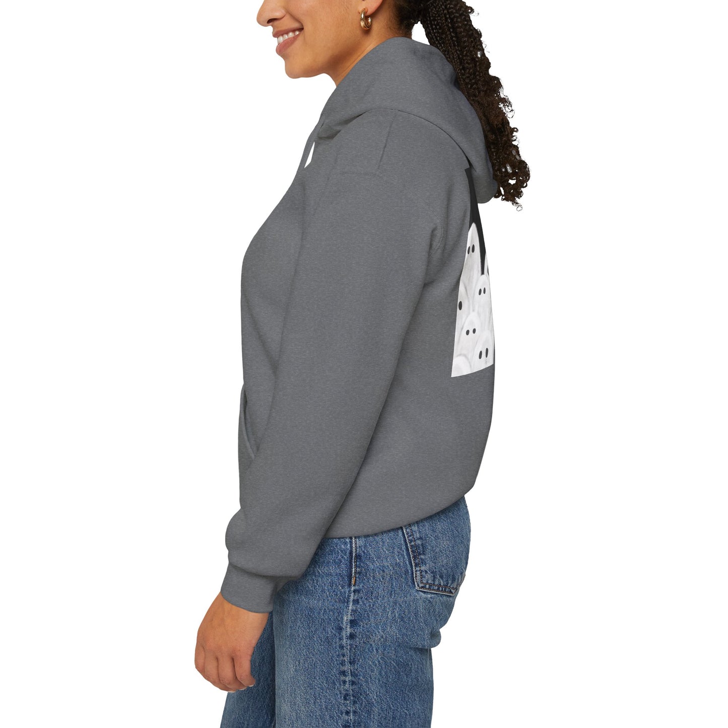 Painted Ghosts Pullover | Halloween Ghost Hoodie, Unisex Boo Sweatshirt, Spooky Gift for Fall, Cozy Halloween Apparel, Ghost Lover Hoodie, Perfect for Spooky Season