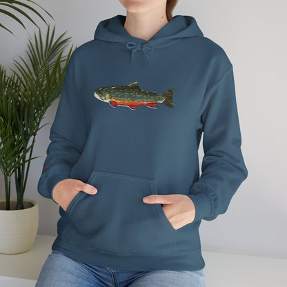 Trout Design Heavy Blend Hoodie, Fishing Gift, Outdoor Apparel, Comfortable Sweatshirt, Unisex Hoodie, Casual Fishing Wear