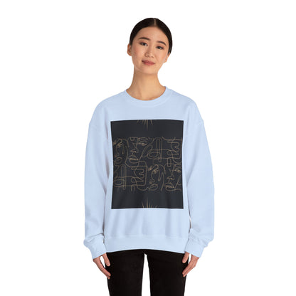 Stylish Unisex Crewneck Sweatshirt - Modern Art Design, Cozy Gift for Him/Her, Perfect for Fall, Casual Wear, Art Lovers, Abstract, Minimalist, Autumn Vibes