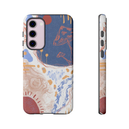 Artistic Phone Case with Abstract Design, Tough Phone Case, Unique Gift, Trendy Accessories, Modern Art Case, Stylish Tech Gear
