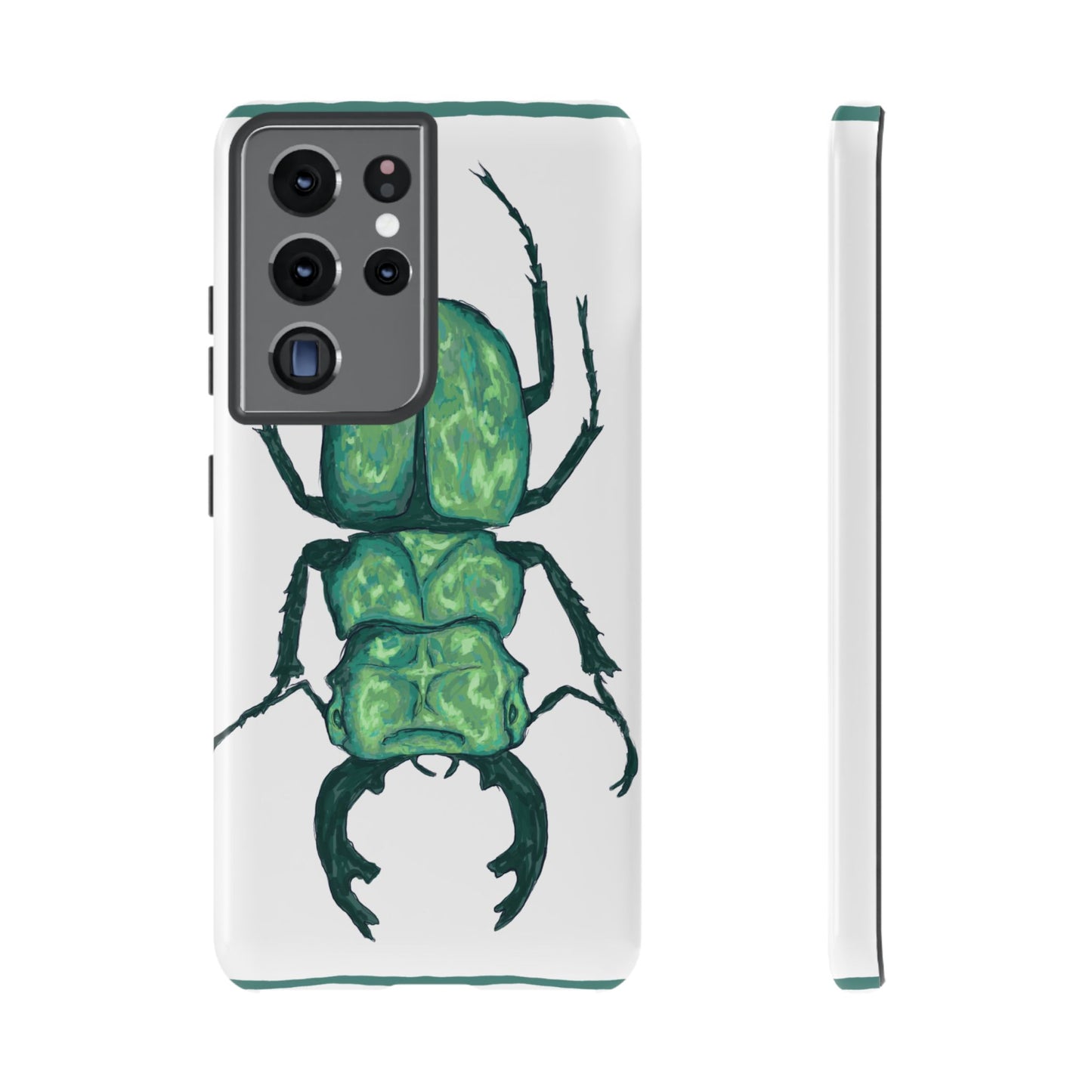 Green Beetle Phone Case - Tough Cases, Insect Lover Gift, Nature Lover Accessory, Unique Phone Cover, Eco-Friendly Design