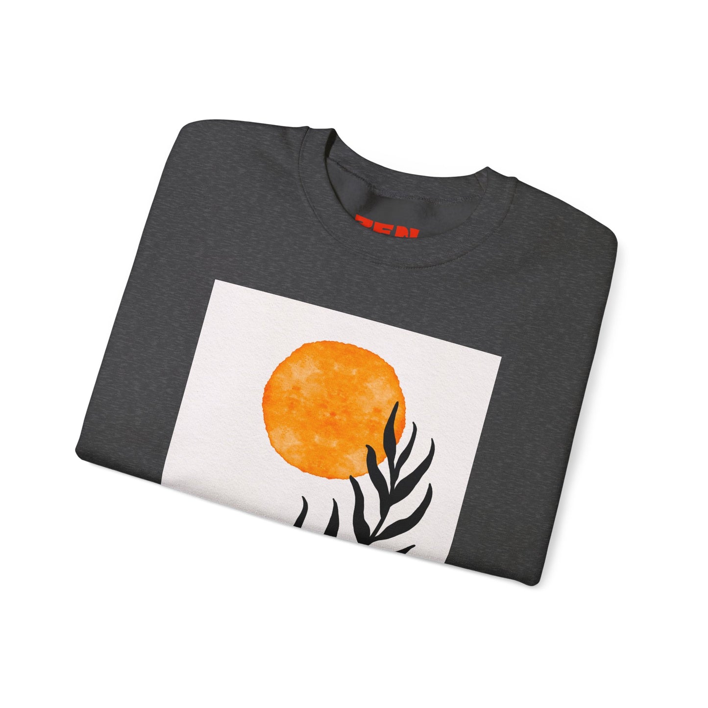 Bohemian Sun & Leaf Crewneck Sweatshirt, Cozy Unisex Sweatshirt, Nature-Inspired Apparel, Fall Fashion, Gift for Nature Lovers