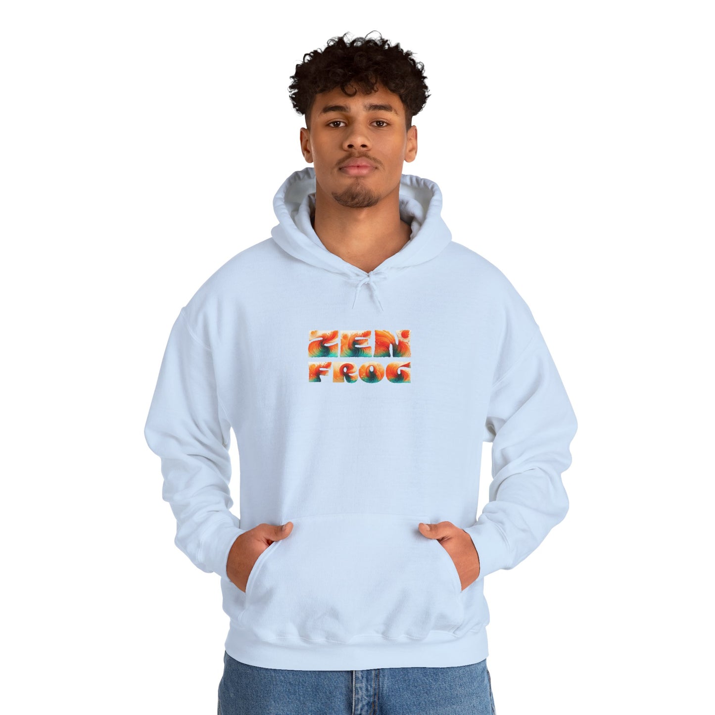 Vibrant Unisex Hoodie with Zen Frog and Snake Design, Cool Gift for Nature Lovers, Casual Wear for All Occasions, Gift for Her, Cool Hoodies