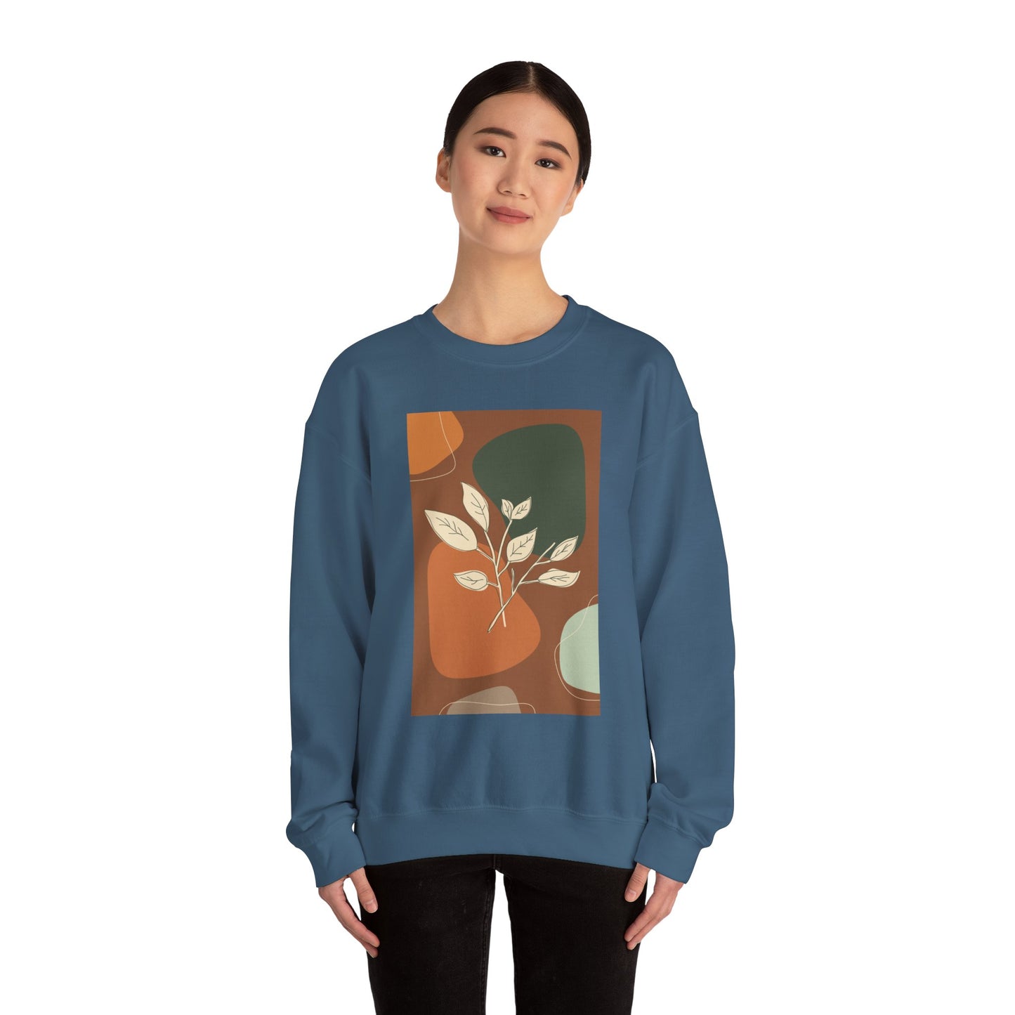 Botanical Print Crewneck Sweatshirt | Cozy Unisex Sweatshirt, Fall Fashion, Casual Wear, Gift for Her, Botanical Art