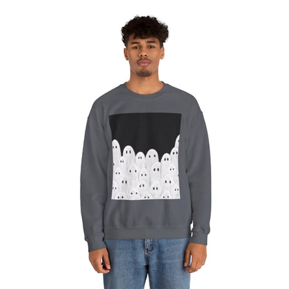 Painted Ghosts Crewneck | Cozy Sweatshirt, Perfect for Halloween, Fall, and Spooky Season
