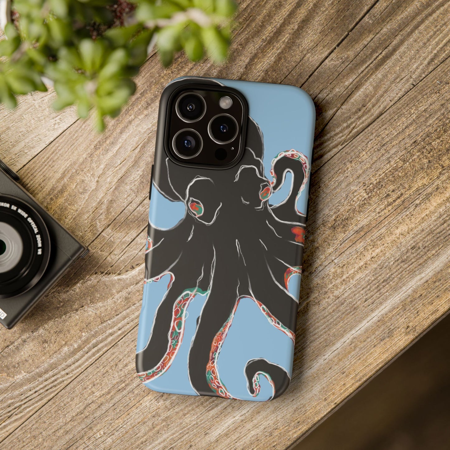 Octopus Tough Phone Case, Sea Creature Design, Ocean Lover Gift, Unique Phone Cover, Underwater Artwork