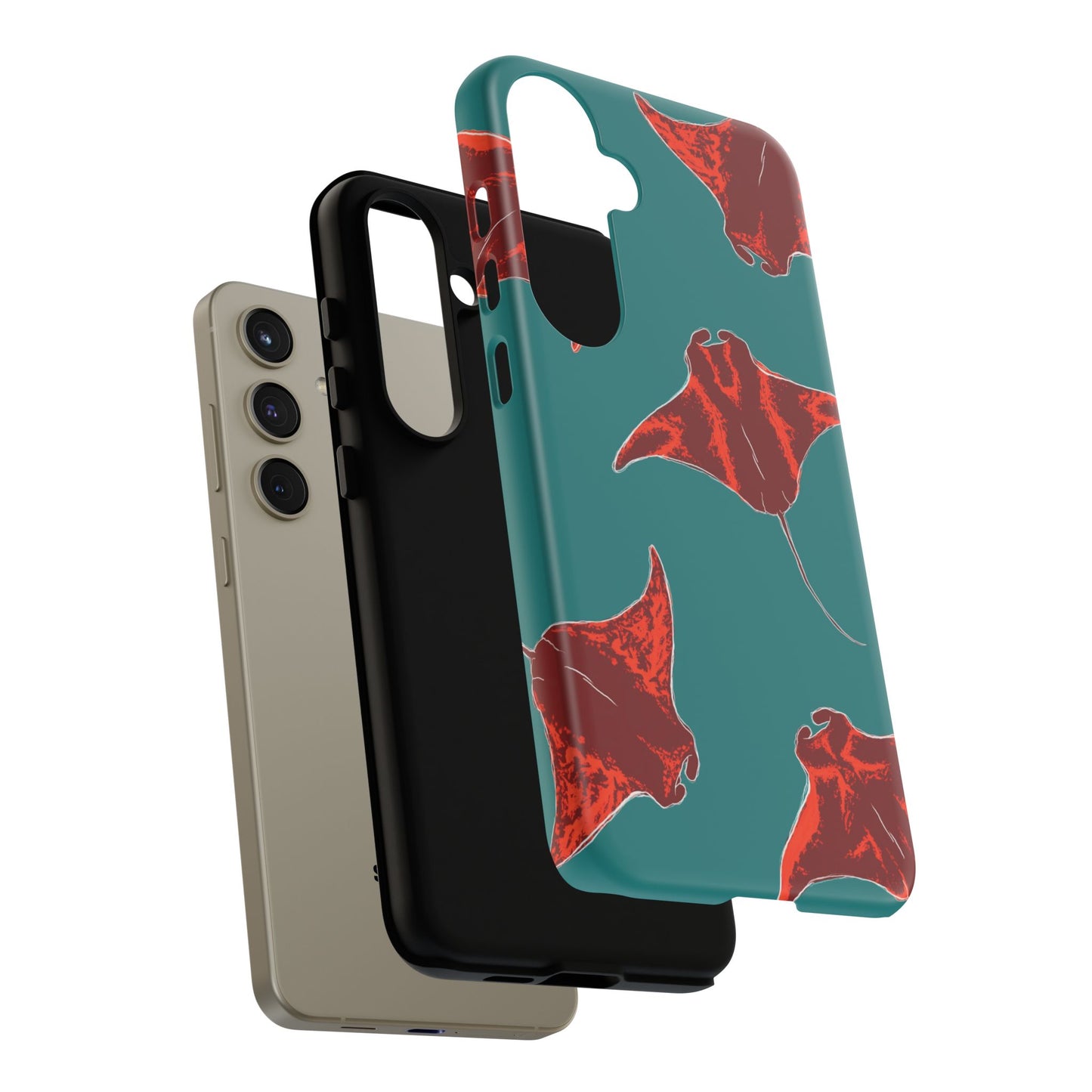 Manta Ray Phone Case, Tropical Phone Cover, Ocean Vibe Accessories, Summer Gift Idea, Marine Animal Merchandise
