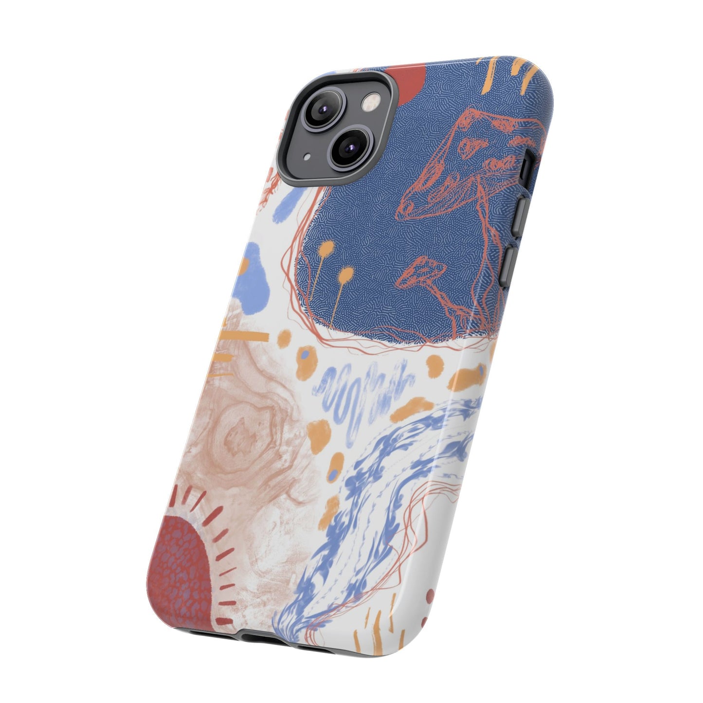 Artistic Phone Case with Abstract Design, Tough Phone Case, Unique Gift, Trendy Accessories, Modern Art Case, Stylish Tech Gear