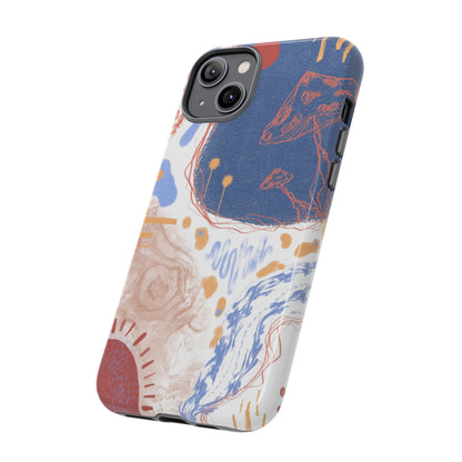 Artistic Phone Case with Abstract Design, Tough Phone Case, Unique Gift, Trendy Accessories, Modern Art Case, Stylish Tech Gear