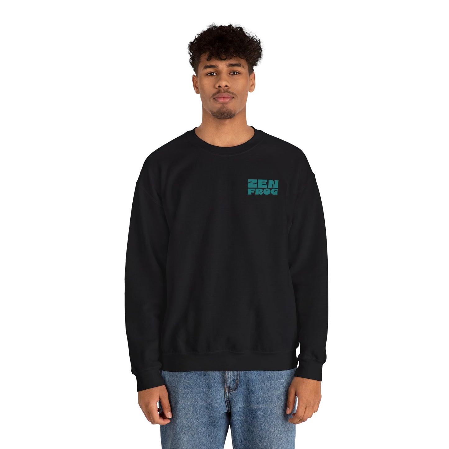 Zen Frog Crewneck Sweatshirt - Relaxed Vibe, Unisex Sweatshirt, Perfect for Cozy Days, Gift for Meditation Lovers, Casual Fashion