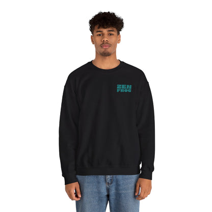 Zen Frog Crewneck Sweatshirt - Relaxed Vibe, Unisex Sweatshirt, Perfect for Cozy Days, Gift for Meditation Lovers, Casual Fashion