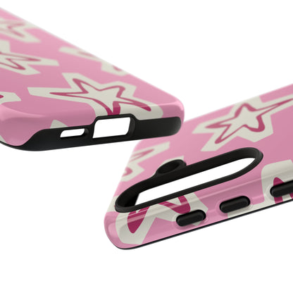 Starry Pink Phone Case | Tough Cases for Trendy Protection, Cute Gift, Fun Design, Holiday Match, Everyday Use
