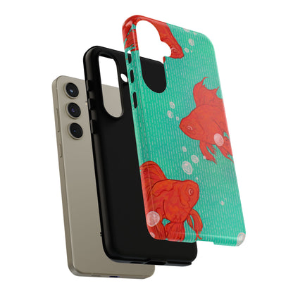 Vibrant Goldfish Phone Case, Colorful iPhone Cover, Ocean Vibe Accessory, Unique Gift for Fish Lovers, Cute Phone Cases