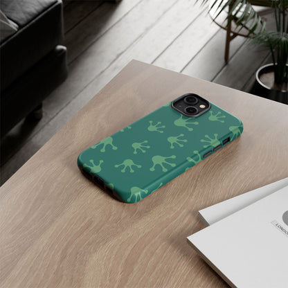 Frog Print Phone Case, Nature Lover Gift, Eco-Friendly Cover, Fun Green Design, Unique Frog Accessories