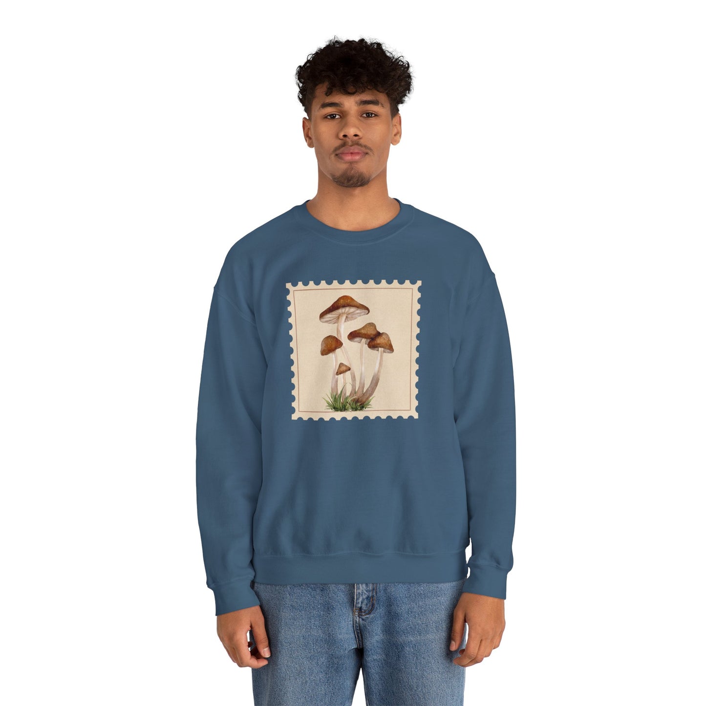 Mushroom Vibes Unisex Crewneck Sweatshirt - Cozy Fashion, Nature Lover Gift, Fall Outfit, Eco-Friendly Style, Perfect for Autumn, Artsy Sweatshirts, Premium, Nature-inspired Crewnecks