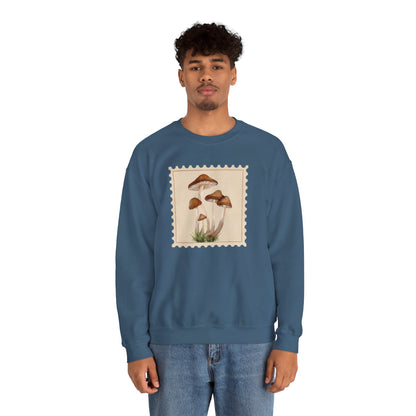 Mushroom Vibes Unisex Crewneck Sweatshirt - Cozy Fashion, Nature Lover Gift, Fall Outfit, Eco-Friendly Style, Perfect for Autumn, Artsy Sweatshirts, Premium, Nature-inspired Crewnecks