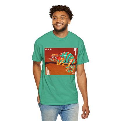 Vibrant Chameleon T-Shirt | Eco-friendly Fashion Tee, Unisex Graphic Tee, Animal Lover Shirt, Gift for Nature Enthusiasts