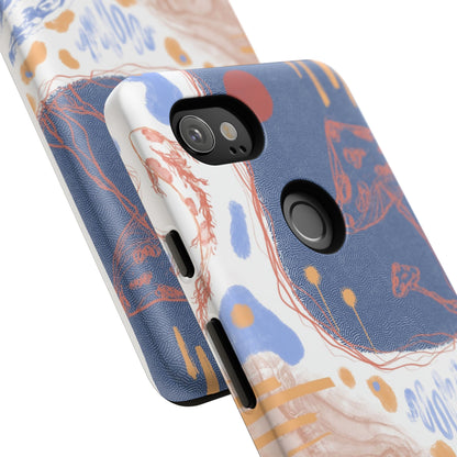 Artistic Phone Case with Abstract Design, Tough Phone Case, Unique Gift, Trendy Accessories, Modern Art Case, Stylish Tech Gear
