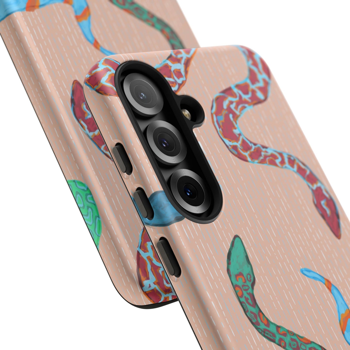 Colorful Snake Phone Case, Tough Phone Case, Unique Phone Cover, Animal Print Case, Gifts for Her, Trendy Accessories