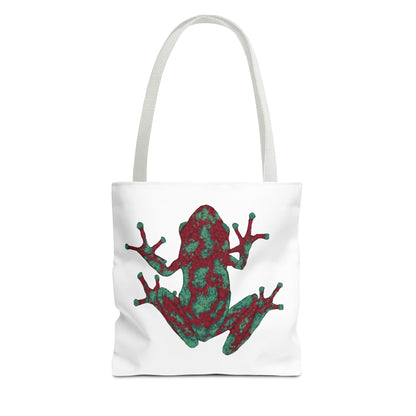 Frog Art Tote Bag, Eco-Friendly Shopping Bag, Nature Lover Gift, Stylish Reusable Tote, Unique Animal Print Purse
