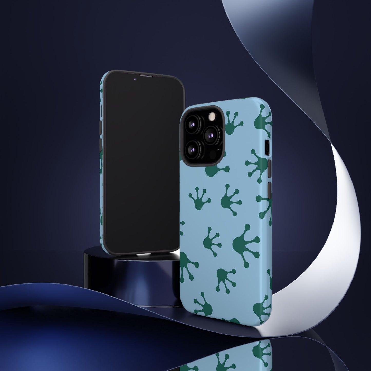 Frog Pattern Phone Case, Tough Cases for Nature Lovers, Unique Gift for Kids, Eco-Friendly Accessories, Stylish Cell Phone Cover, Cute Frog Print Pattern, Artsy Phone Cases