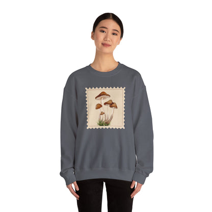 Mushroom Vibes Unisex Crewneck Sweatshirt - Cozy Fashion, Nature Lover Gift, Fall Outfit, Eco-Friendly Style, Perfect for Autumn, Artsy Sweatshirts, Premium, Nature-inspired Crewnecks