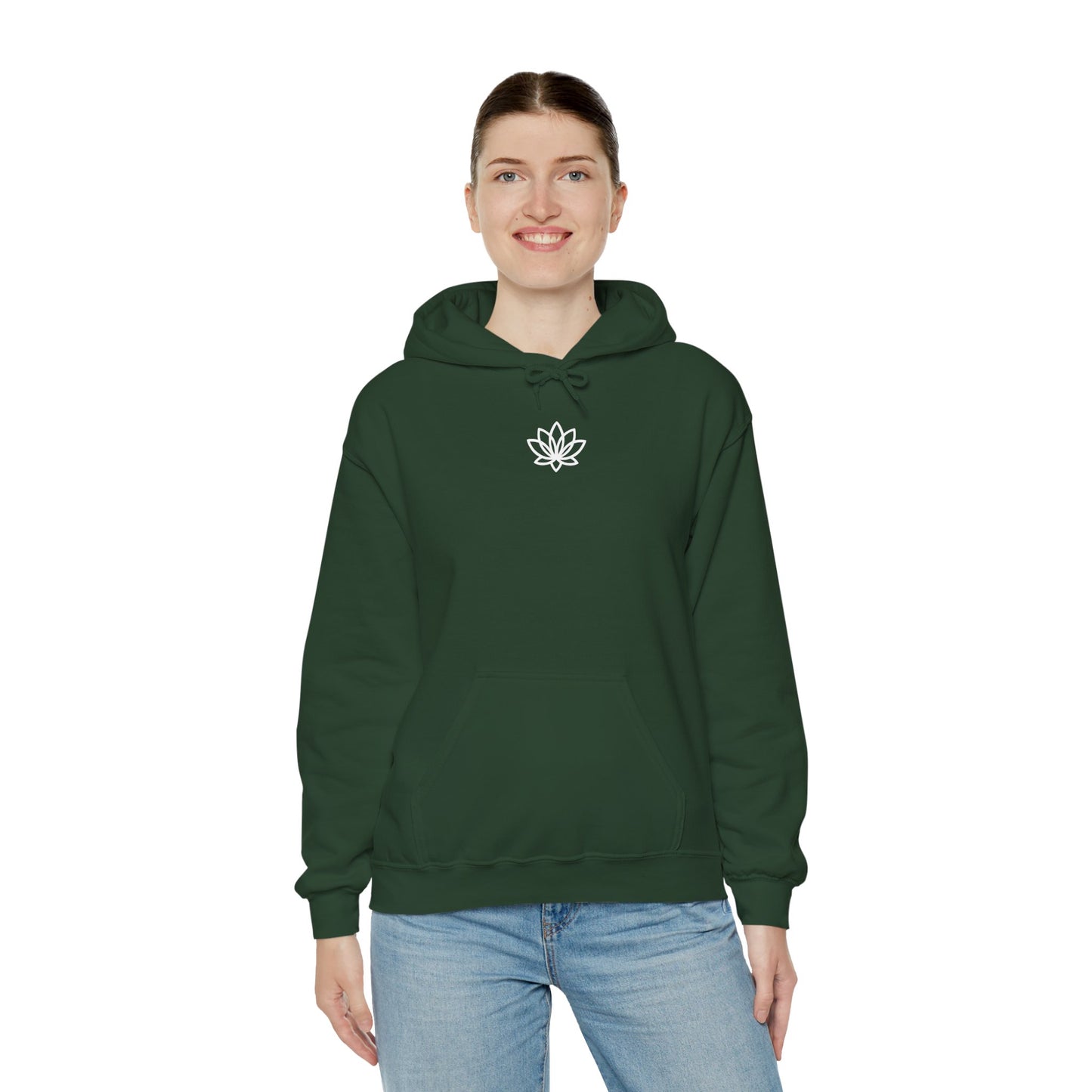 Lotus Flower Unisex Hoodie: Cozy Sweatshirt, Gift for Yoga Lovers, Meditation Apparel, Casual Streetwear, Nature-Inspired Wear, Artsy Collage, Cool Crewnecks