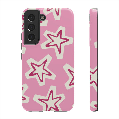 Starry Pink Phone Case | Tough Cases for Trendy Protection, Cute Gift, Fun Design, Holiday Match, Everyday Use