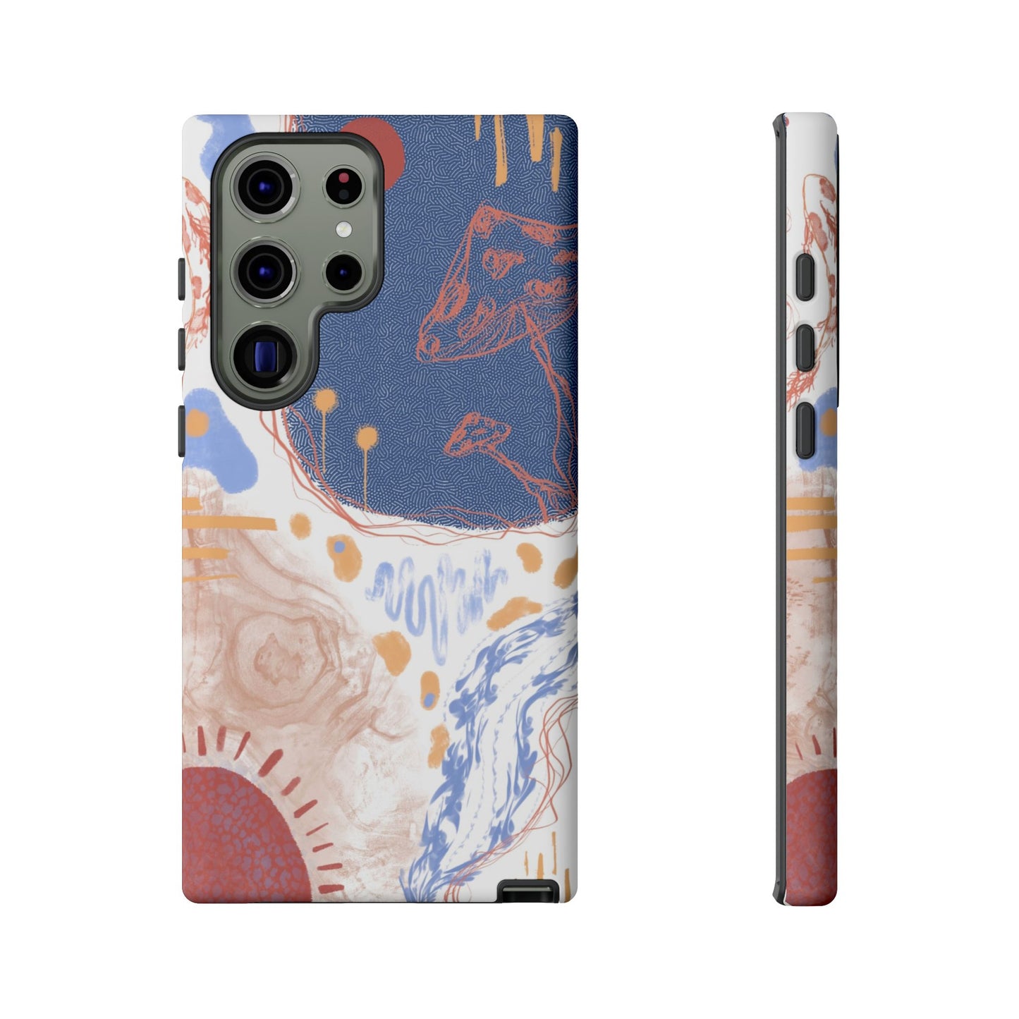 Artistic Phone Case with Abstract Design, Tough Phone Case, Unique Gift, Trendy Accessories, Modern Art Case, Stylish Tech Gear