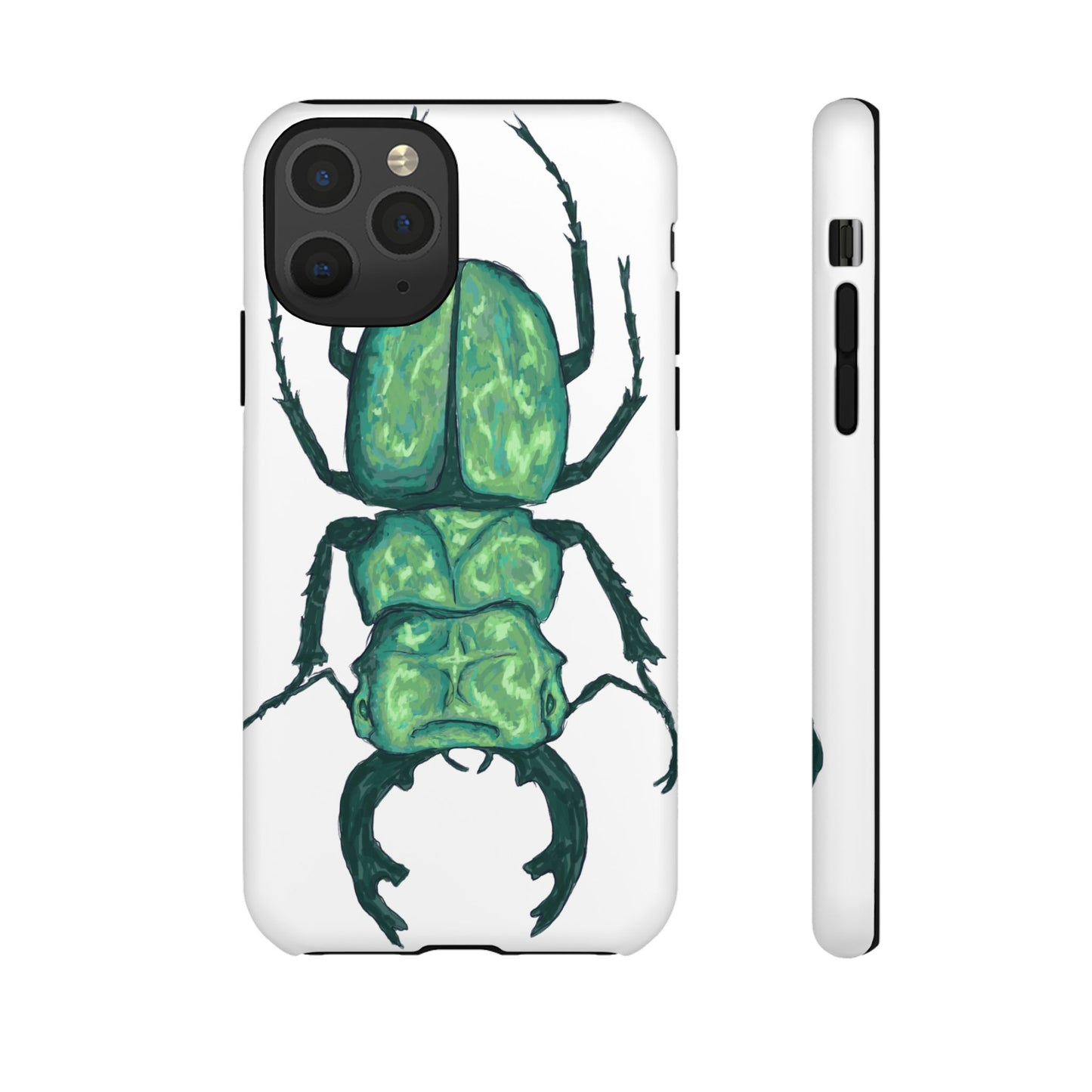 Green Beetle Phone Case - Tough Cases, Insect Lover Gift, Nature Lover Accessory, Unique Phone Cover, Eco-Friendly Design